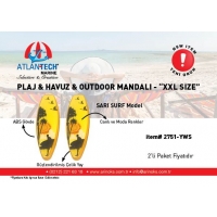 PLAJ MANDALI XXL  SARI SURF İTEM# 2751 2Lİ PAKET-TWS